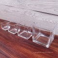 Haonai Many size clear square glass cube vase/crystal glass candel holder.